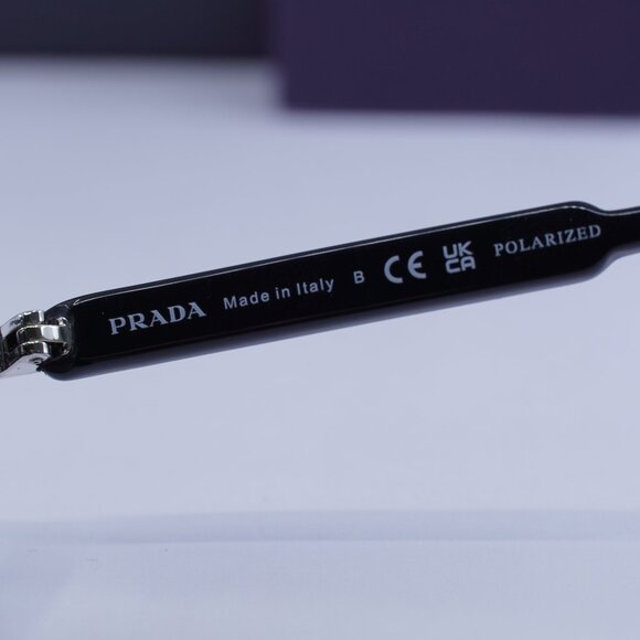 Prada PR17YS 1AB03R Cat Eye Sunglasses – Black/Green Polarized - Picture 8 of 10
